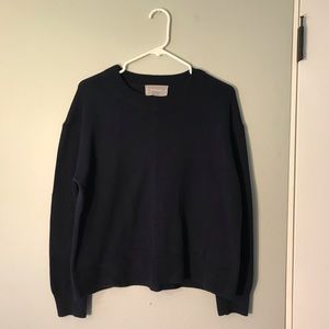 Everlane Cotton Long Sleeve Crew Sweater Navy